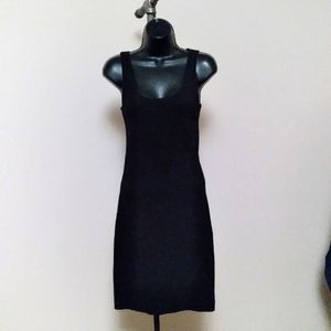 Sleeveless textured knit Ganni Black Tank Dress body con mini